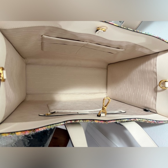 NWT Kate Spade New York Parchment Tweed Large Manhattan tote bag $498 - Picture 11 of 13